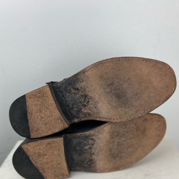 FRYE JAYDEN CROSS STRAP Black Leather Boots - Picture 12 of 16